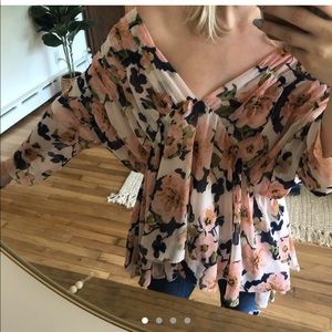 Flowy floral blouse